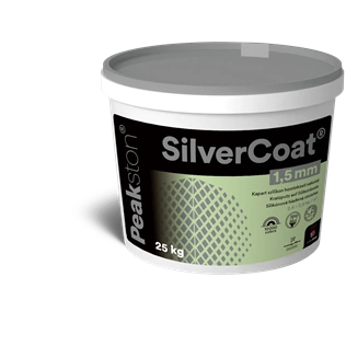 Peakston Silver Coat szilikon vékonyvakolat 1,5 kap. 2,0 dörzs. 25kg Peakston Silver Coat szilikon vékonyvakolat 1,5 kap. 2,0 dörzs. 25kg