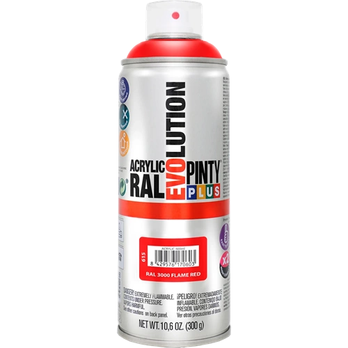 Pinty Plus Evolution AKRIL-400ML RAL 3000 tűzpiros Pinty Plus Evolution AKRIL-400ML RAL 3000 tűzpiros