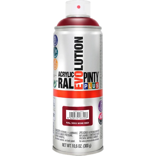 Pinty Plus Evolution akril RAL3005 BORVÖRÖS 400ml