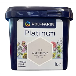 Poli-Farbe Platinum E50 EZÜST CSERJE 1L