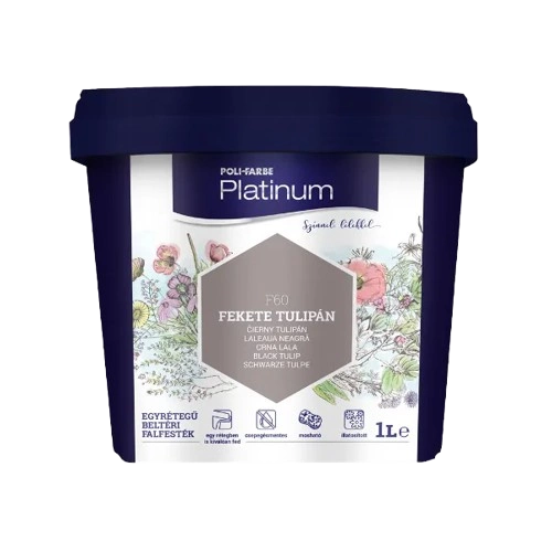 Poli-Farbe Platinum F60 FEKETE TULIPÁN 1L Poli-Farbe Platinum F60 FEKETE TULIPÁN 1L