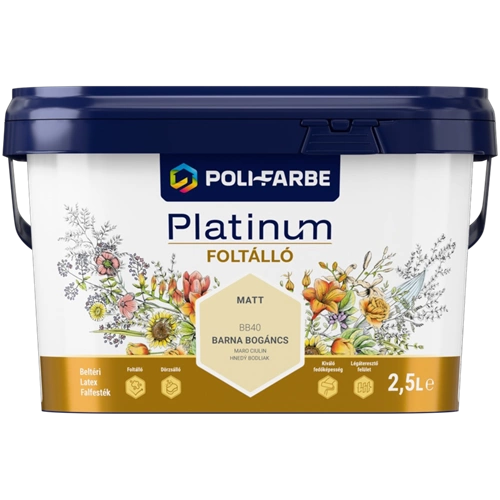 Poli-Farbe Platinum Foltálló BB40 BARNA BOGÁNCS 2,5L