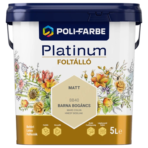Poli-Farbe Platinum Foltálló BB40 BARNA BOGÁNCS 5L