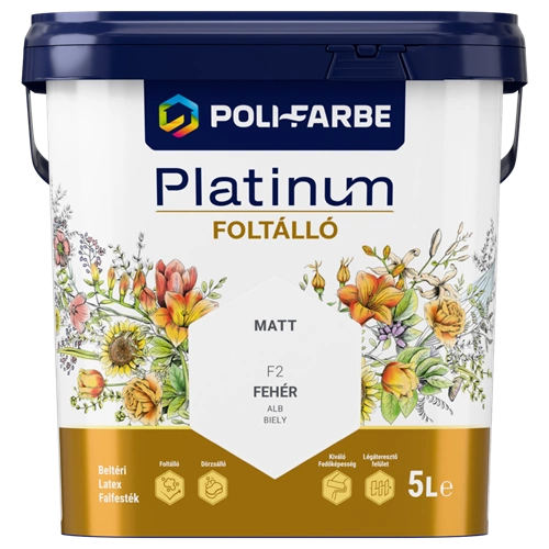Poli-Farbe Platinum Foltálló F2 FEHÉR 5L
