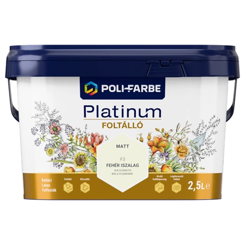 Poli-Farbe Platinum Foltálló F3 FEHÉR ISZALAG 2,5L