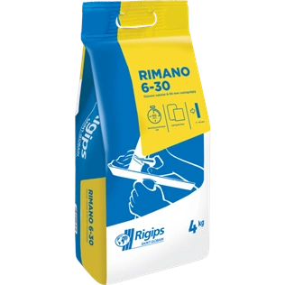 Rigips Rimano 6-30 gipszes kézivakolat 4kg/zsák Rigips Rimano 6-30 gipszes kézivakolat 4kg/zsák