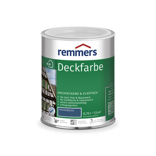Remmers Deckfarbe vizesbázisú, időjárásálló fedőfesték SVÉDVÖRÖS 750ml