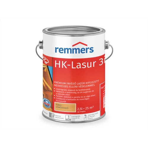 Remmers HK-Lasur oldószerbázisú prémium favédő lazúr TEAK 2,5L Remmers HK-Lasur oldószerbázisú prémium favédő lazúr TEAK 2,5L