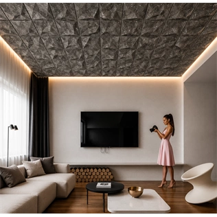 Saarpor 3D álmennyezet MONTEGO SILVER