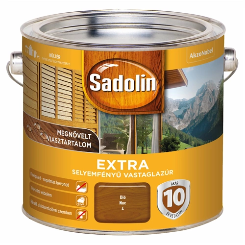 Sadolin Extra vastaglazúr DIÓ 2,5L Sadolin Extra vastaglazúr DIÓ 2,5L