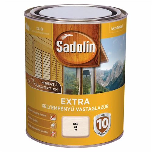 Sadolin Extra vastaglazúr FEHÉR 750ml