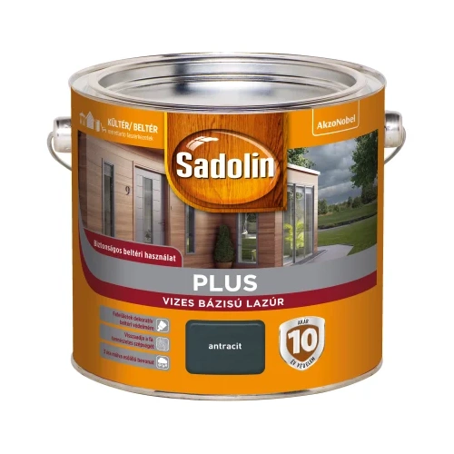 Sadolin Plus vizes vastaglazúr ANTRACIT 2,5L Sadolin Plus vizes vastaglazúr ANTRACIT 2,5L