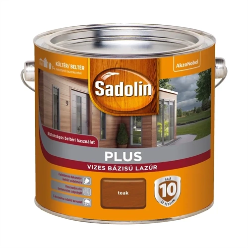 Sadolin Plus vizes vastaglazúr TEAK 2,5L Sadolin Plus vizes vastaglazúr TEAK 2,5L