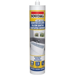 Soudal neutrális szaniter szilikon FEHÉR 280ml