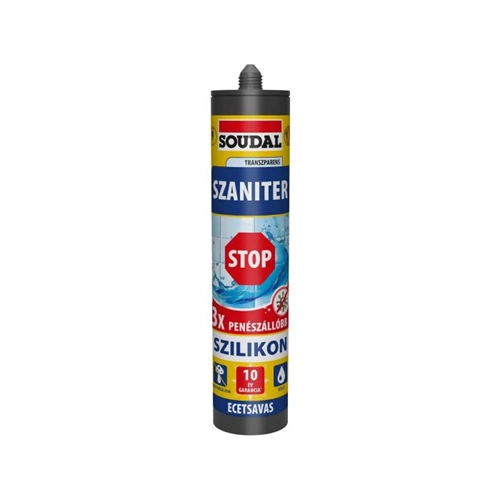 Soudal szaniter szilikon STOP TRANSZPARENS 280ml Soudal szaniter szilikon STOP TRANSZPARENS 280ml