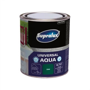 Supralux Universal Aqua selyemfényű zománcfesték ZÖLD RAL6005 750ml