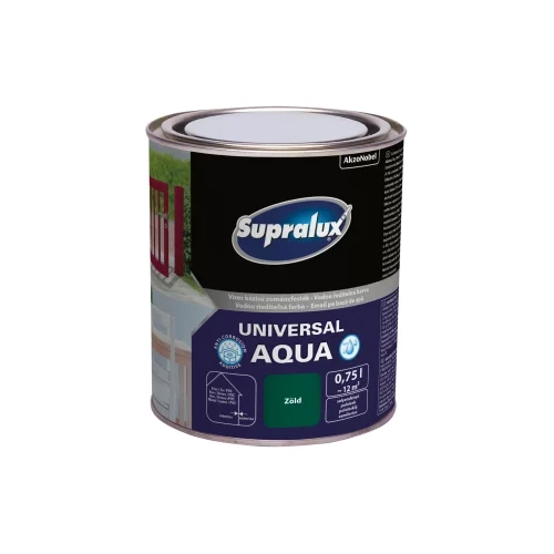 Supralux Universal Aqua selyemfényű zománcfesték ZÖLD RAL6005 750ml