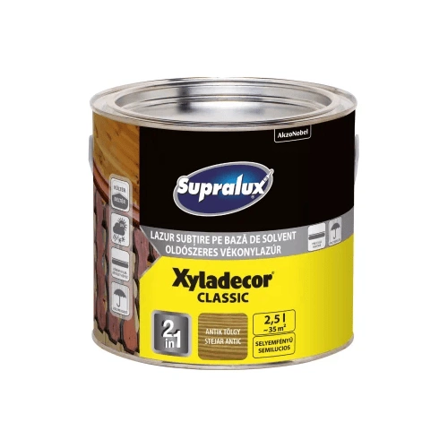 Supralux Xyladecor Classic vékonylazúr ANTIK TÖLGY 2,5L