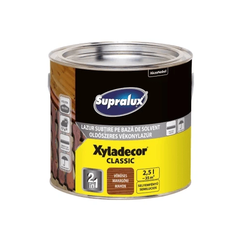 Supralux Xyladecor Classic vékonylazúr VÖRÖSES MAHAGÓNI 2,5L