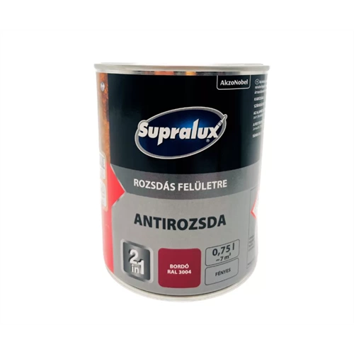 Supralux antirozsda fényes BORDÓ 750ML Supralux antirozsda fényes BORDÓ 750ML