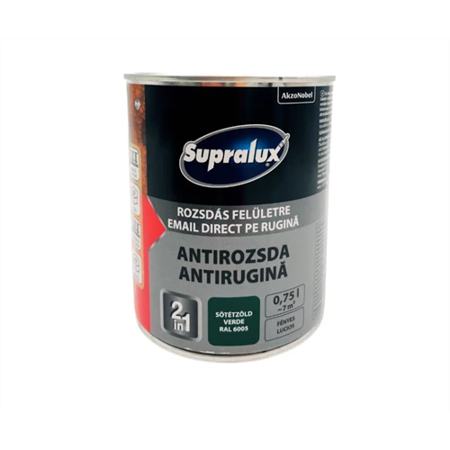 Supralux antirozsda fényes SÖTÉTZÖLD 750ML Supralux antirozsda fényes SÖTÉTZÖLD 750ML