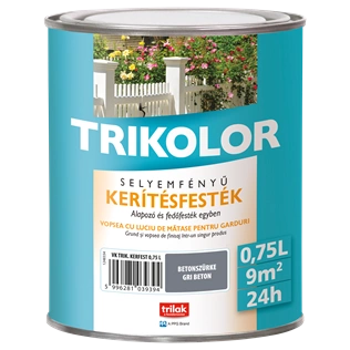 Trikolor selyemfényű kerítésfesték BETONSZÜRKE 750ml Trikolor selyemfényű kerítésfesték BETONSZÜRKE 750ml