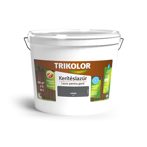 Trikolor vékony kerítéslazúr SZÜRKE 10L