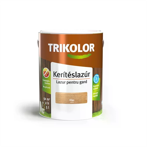 Trikolor vékony kerítéslazúr TÖLGY 5L Trikolor vékony kerítéslazúr TÖLGY 5L