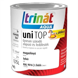 Trinát Aqua Unitop magasfényű zománcfesték RAL9016 FEHÉR "L"  bázis 750ml