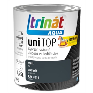 Trinát Aqua Unitop matt alapozó és fedőfesték RAL 7016 ANTRACIT 750ml Trinát Aqua Unitop matt alapozó és fedőfesték RAL 7016 ANTRACIT 750ml