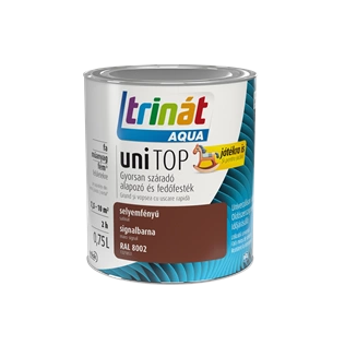 Trinát Aqua Unitop selyemfényű alapozó és fedőfesték RAL 8002 SIGNALBARNA 750ml
