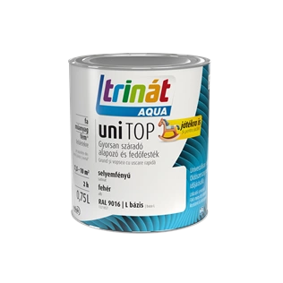 Trinát Aqua Unitop selyemfényű alapozó és fedőfesték RAL 9016 L bázis FEHÉR 750ml