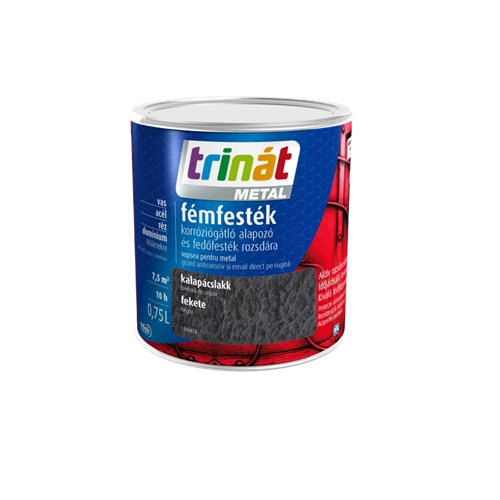 Trinát Metal fémfesték kalapácslakk FEKETE 750ml