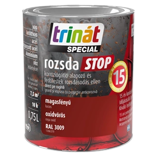 Trinát Rozsdastop magasfényű RAL3009 OXIDVÖRÖS 750ml Trinát Rozsdastop magasfényű RAL3009 OXIDVÖRÖS 750ml