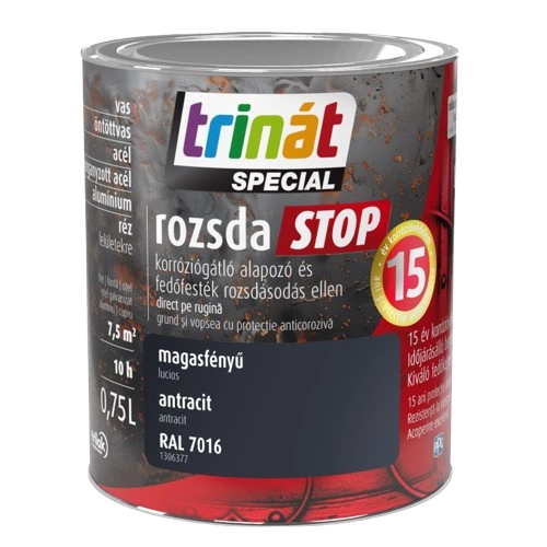 Trinát Rozsdastop magasfényű RAL7016 ANTRACIT 750ml Trinát Rozsdastop magasfényű RAL7016 ANTRACIT 750ml