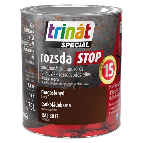 Trinát Rozsdastop magasfényű RAL8017 CSOKOLÁDÉBARNA 750ml Trinát Rozsdastop magasfényű RAL8017 CSOKOLÁDÉBARNA 750ml