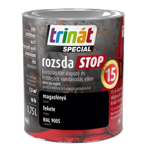 Trinát Rozsdastop magasfényű RAL9005 FEKETE 750ml Trinát Rozsdastop magasfényű RAL9005 FEKETE 750ml