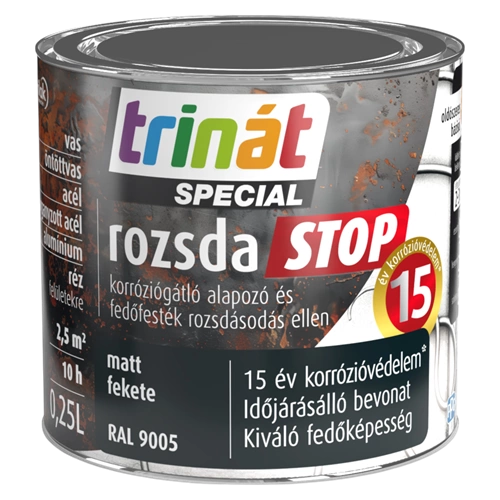Trinát Rozsdastop matt RAL9005 FEKETE 250ml Trinát Rozsdastop matt RAL9005 FEKETE 250ml