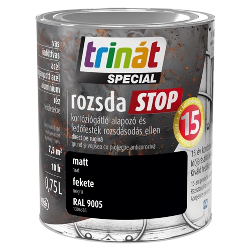 Trinát Rozsdastop matt RAL9005 FEKETE 750ml Trinát Rozsdastop matt RAL9005 FEKETE 750ml