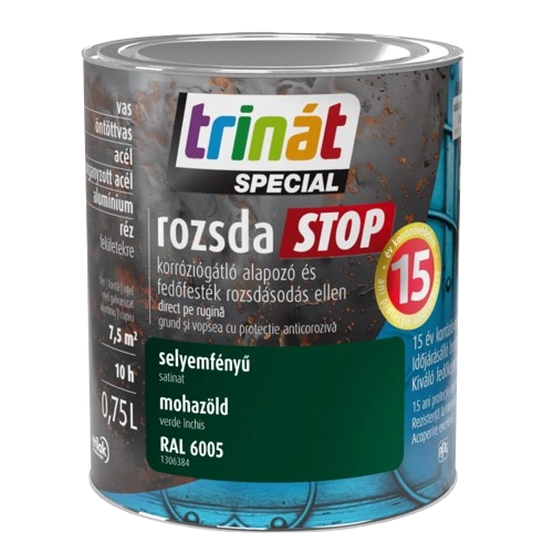 Trinát Rozsdastop selyemfényű RAL6005 MOHAZÖLD 750ml Trinát Rozsdastop selyemfényű RAL6005 MOHAZÖLD 750ml