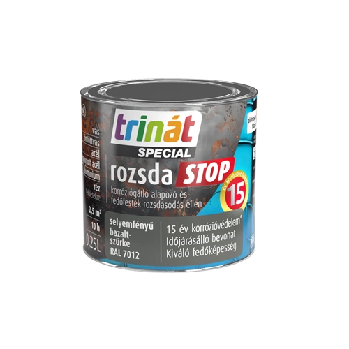Trinát Rozsdastop selyemfényű RAL7012 BAZALTSZÜRKE 250ml Trinát Rozsdastop selyemfényű RAL7012 BAZALTSZÜRKE 250ml