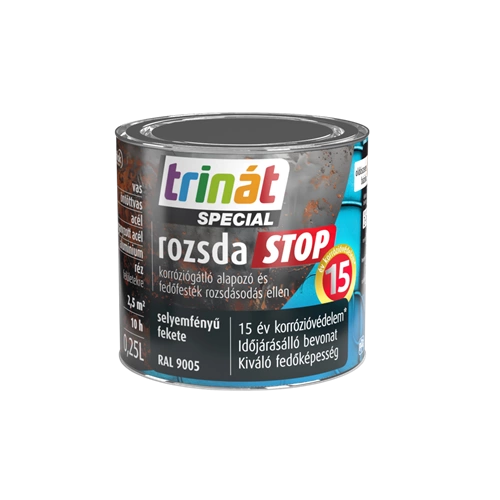 Trinát Rozsdastop selyemfényű RAL9005 FEKETE 250ml Trinát Rozsdastop selyemfényű RAL9005 FEKETE 250ml