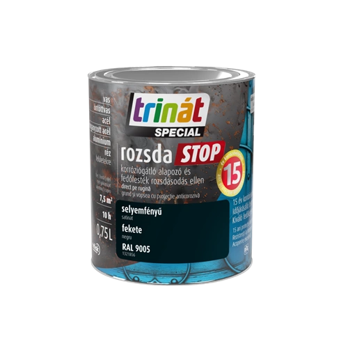 Trinát Rozsdastop selyemfényű RAL9005 FEKETE 750ml Trinát Rozsdastop selyemfényű RAL9005 FEKETE 750ml