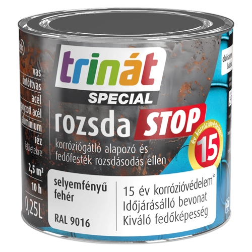 Trinát Rozsdastop selyemfényű RAL9016 FEHÉR 250ml Trinát Rozsdastop selyemfényű RAL9016 FEHÉR 250ml