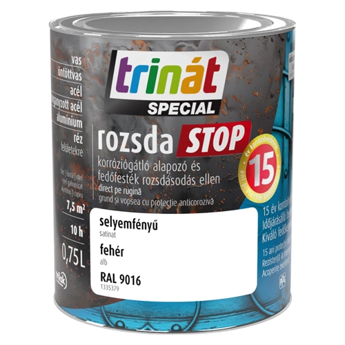 Trinát Rozsdastop selyemfényű RAL9016 FEHÉR 750ml Trinát Rozsdastop selyemfényű RAL9016 FEHÉR 750ml