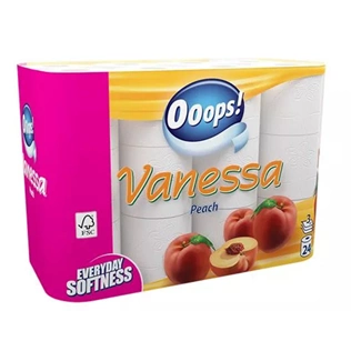 Ooops! Everyday (Vanessa) toalettpapír 3 rétegű 24 tekercs Barack Prémium Ooops! Everyday (Vanessa) toalettpapír 3 rétegű 24 tekercs Barack Prémium