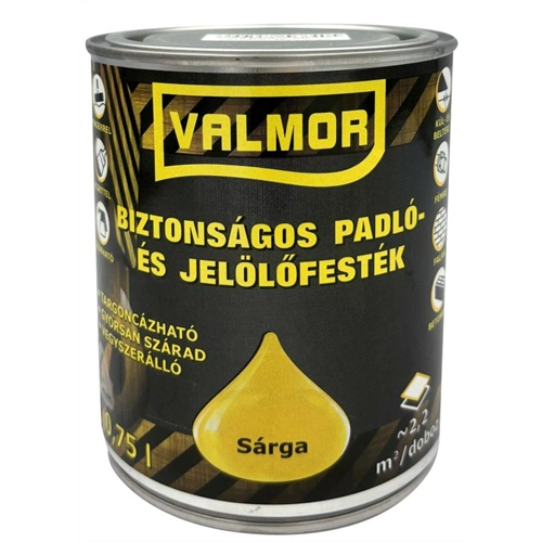 Valmor biztonságos padló- és jelölőfesték SÁRGA 750ml