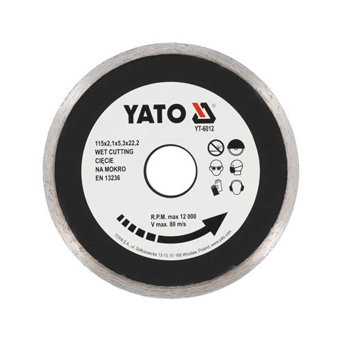 YATO Gyémánt vágókorong 115 x 2,1 x 5,3 x 22,2 mm folytonos