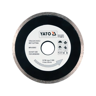 YATO Gyémánt vágókorong 125 x 2,2 x 5,3 x 22,2 mm folytonos