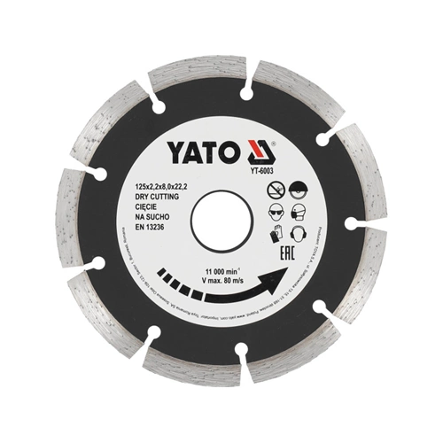 YATO Gyémánt vágókorong 125 x 2,2 x 8,0 x 22,2 mm szegmentált